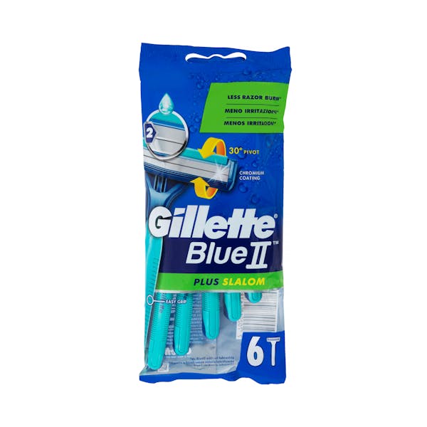 Maquinilla de afeitar desechable Blue II plus slalom Gillette 2 hojas