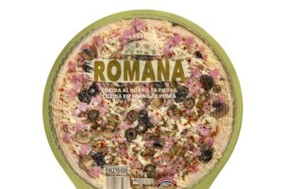 Pizza romana Hacendado con champiñones salteados