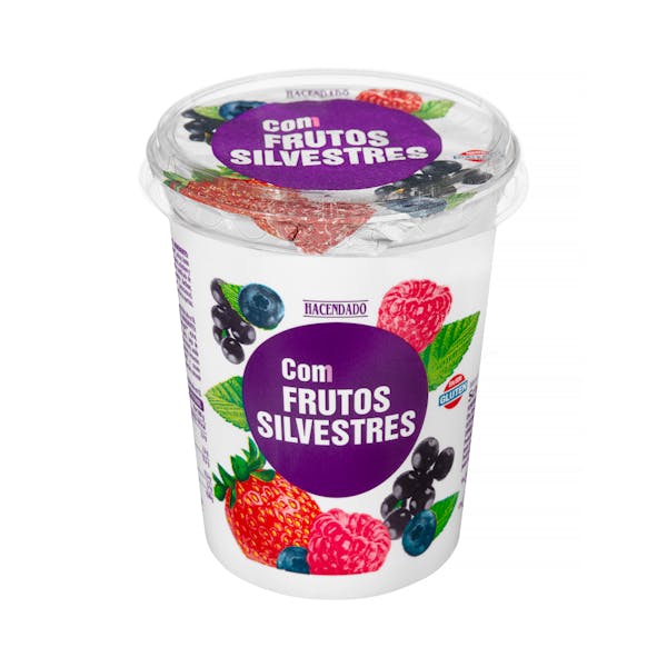 Yogur cremoso Hacendado con frutos silvestres