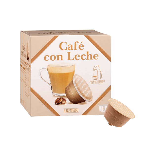 Café con leche en cápsula Hacendado