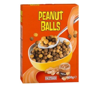 Cereales Peanut Balls Hacendado bolas de maíz y crema de cacahuete