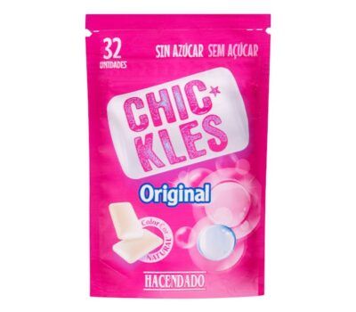 Chicle original sabor frutas gragea Hacendado