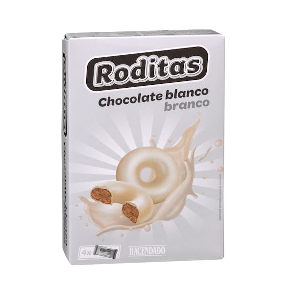 Galletas Roditas bañadas con chocolate blanco Hacendado