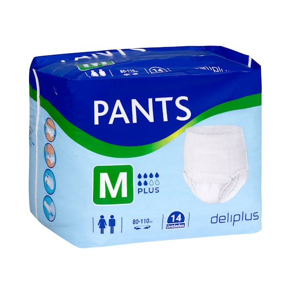 Pañal adulto braguita talla M Deliplus Pants plus