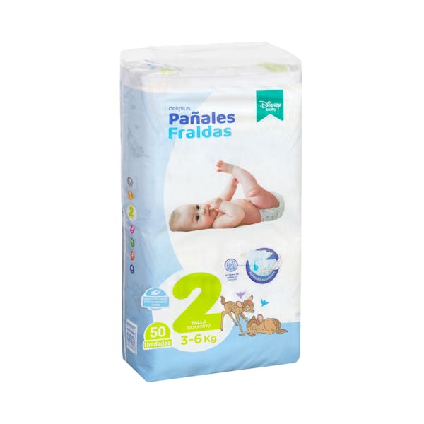 Pañales bebé talla 2 de 3-6 kg Deliplus
